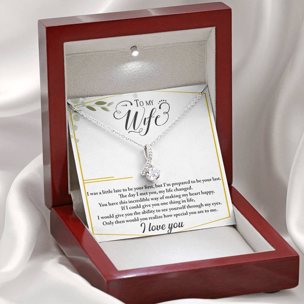 Wife - The Day I Met You - Ribbon Necklace