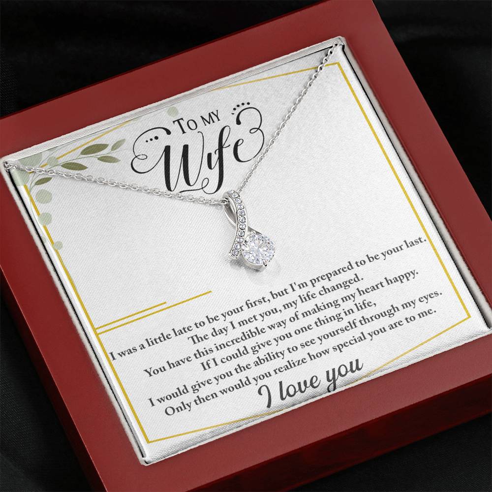Wife - The Day I Met You - Ribbon Necklace