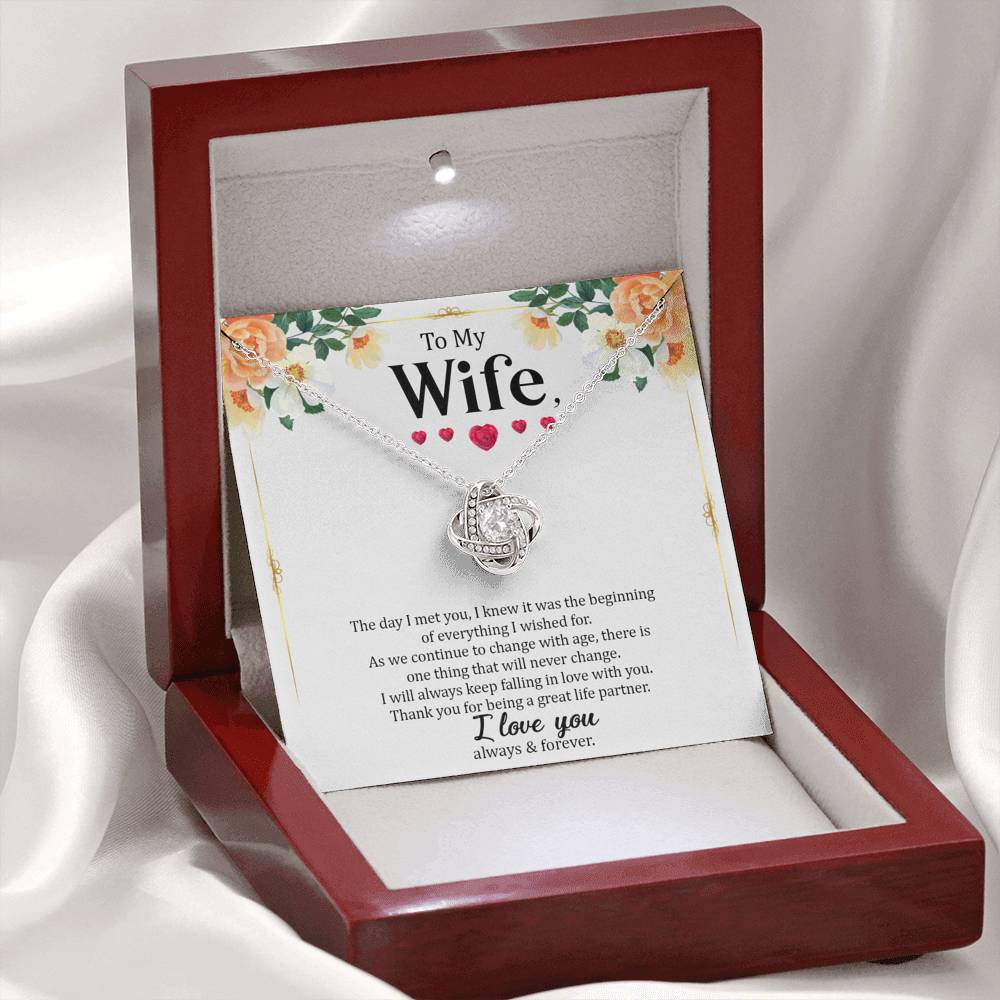 Wife - The Day I Met You - Love Knot Necklace