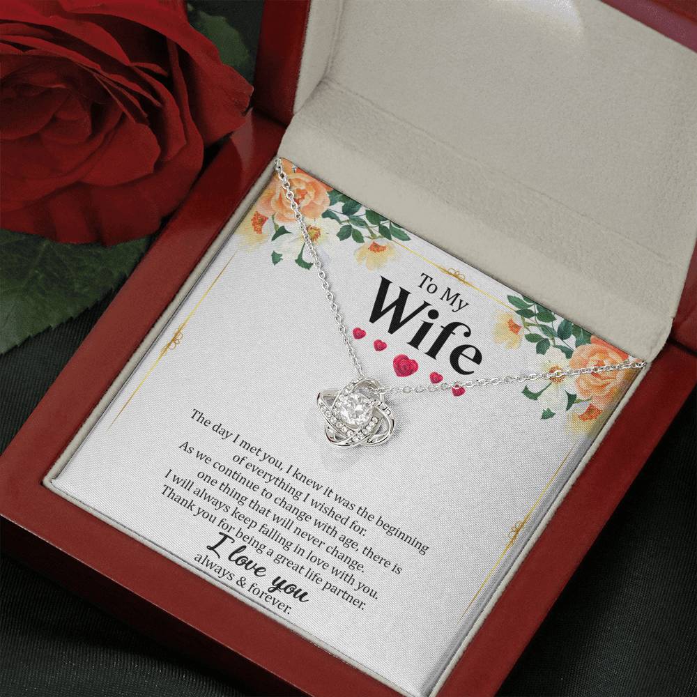 Wife - The Day I Met You - Love Knot Necklace