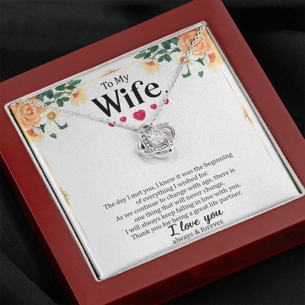 Wife - The Day I Met You - Love Knot Necklace