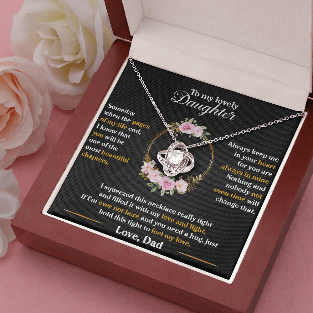 Daughter - Someday When The Pages Of My Life End - Love Knot Necklace