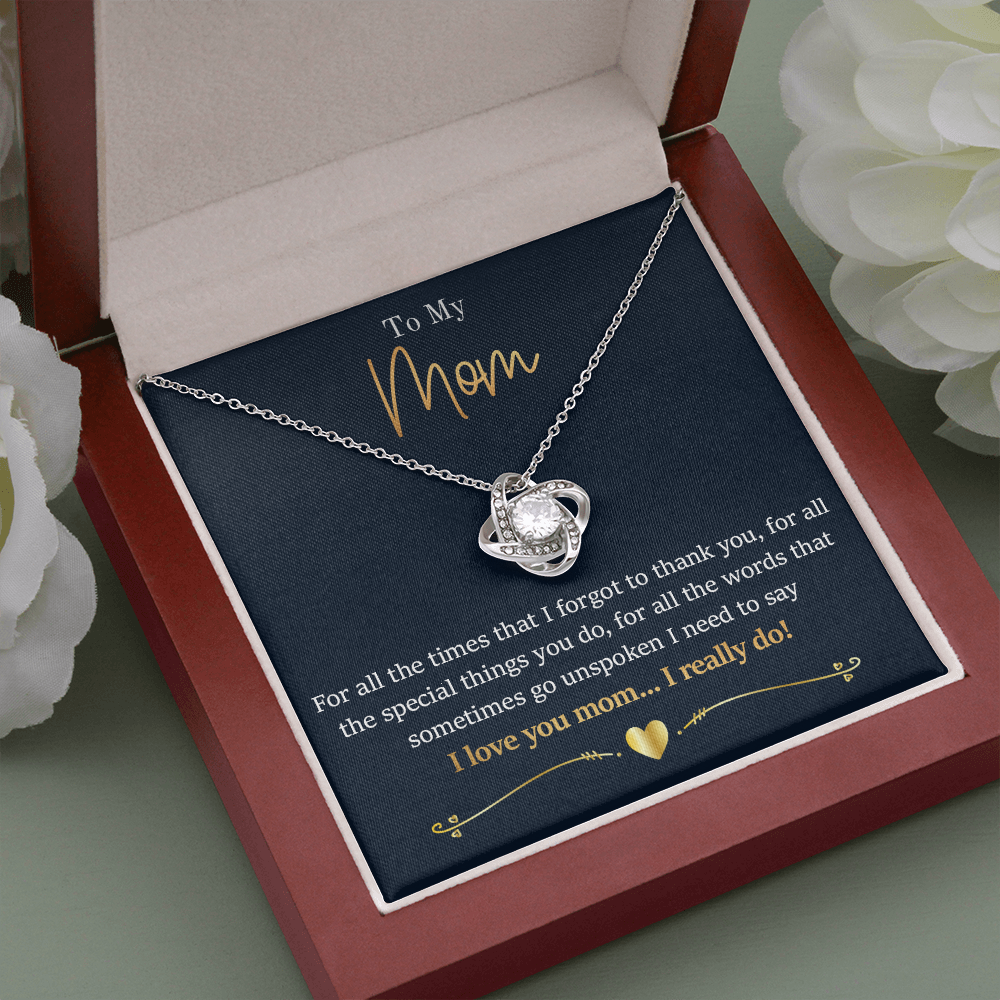 Mom - For All The Times - Love Knot Necklace