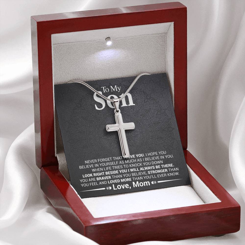 Son - Never Forget That I Love You - Cross Necklace