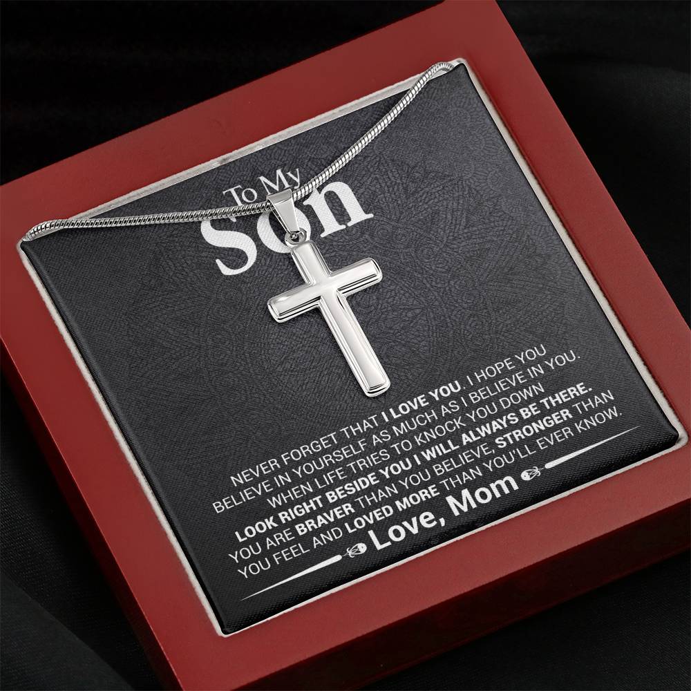 Son - Never Forget That I Love You - Cross Necklace