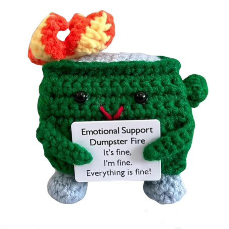 Handmade Emotional Support Dumpster Fire Burnie