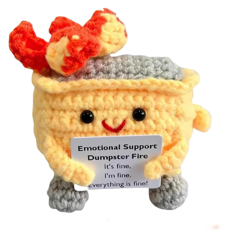Handmade Emotional Support Dumpster Fire Sparky