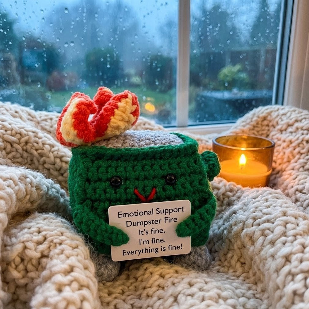 Handmade Emotional Support Dumpster Fire Burnie