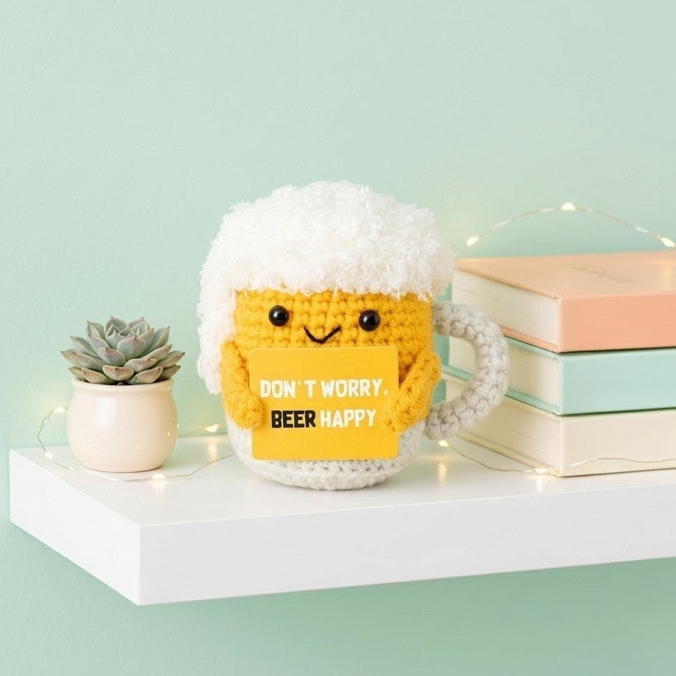 Handmade Don't Worry Beer Happy Mug